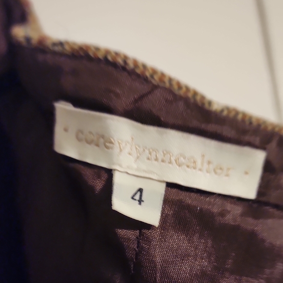 Corey Lynn Calter Strapless Brown Plaid Dress - Picture 5 of 5